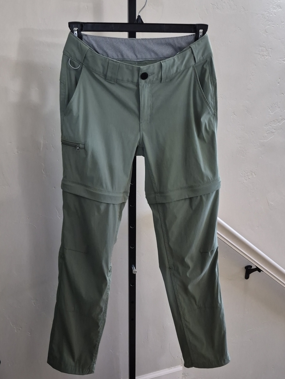World Wide Sportsman Size 2 Green Convertible Hiking Pants Zip Off EUC